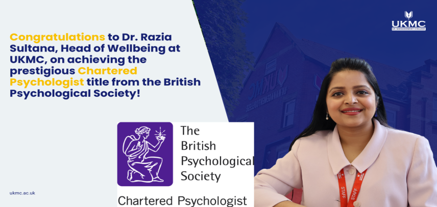 Dr. Razia Sultana Honoured with Chartered Psychologist Title from the British Psychological Society