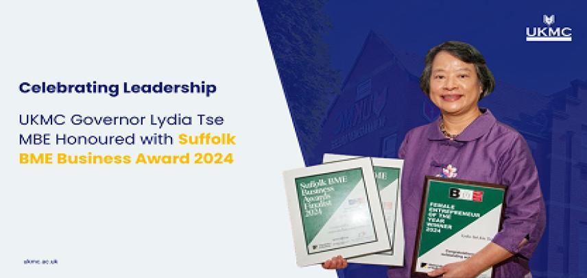 UKMC Governor Lydia Tse MBE Honoured with Suffolk BME Business Award 2024