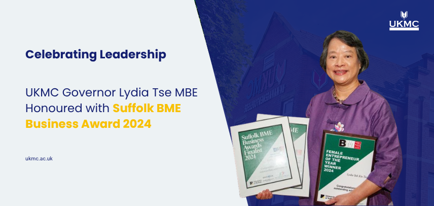 UKMC Governor Lydia Tse MBE Honoured with Suffolk BME Business Award 2024